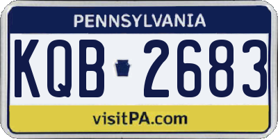 PA license plate KQB2683