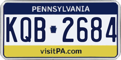 PA license plate KQB2684