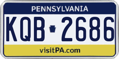 PA license plate KQB2686