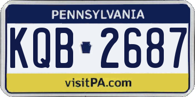 PA license plate KQB2687