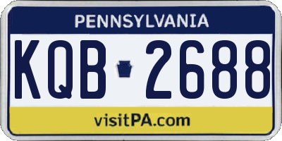 PA license plate KQB2688
