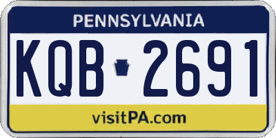 PA license plate KQB2691
