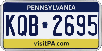 PA license plate KQB2695