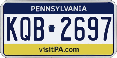 PA license plate KQB2697