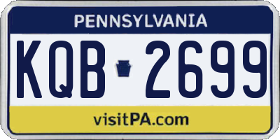 PA license plate KQB2699