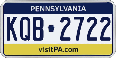 PA license plate KQB2722