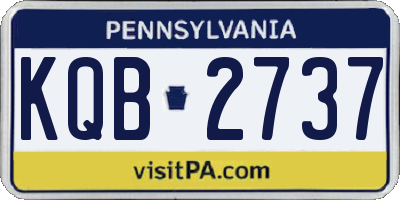 PA license plate KQB2737