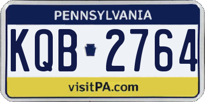 PA license plate KQB2764