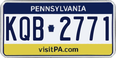 PA license plate KQB2771
