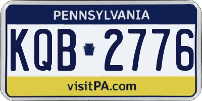 PA license plate KQB2776