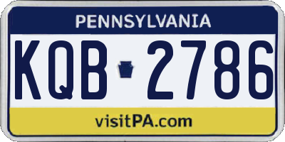 PA license plate KQB2786