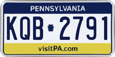 PA license plate KQB2791