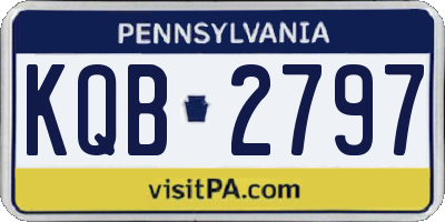 PA license plate KQB2797