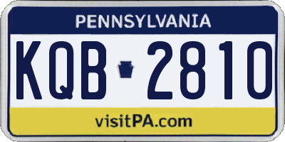 PA license plate KQB2810