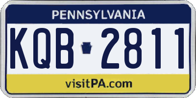 PA license plate KQB2811