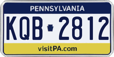 PA license plate KQB2812