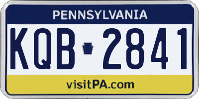 PA license plate KQB2841
