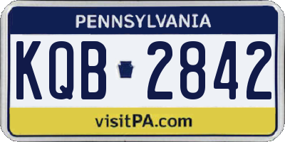 PA license plate KQB2842