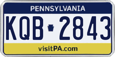 PA license plate KQB2843