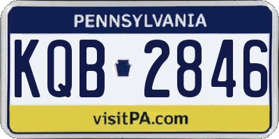 PA license plate KQB2846