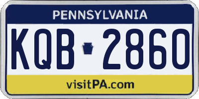 PA license plate KQB2860
