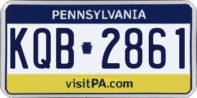 PA license plate KQB2861