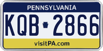PA license plate KQB2866