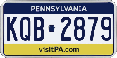 PA license plate KQB2879