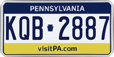 PA license plate KQB2887
