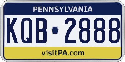 PA license plate KQB2888