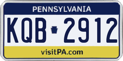 PA license plate KQB2912