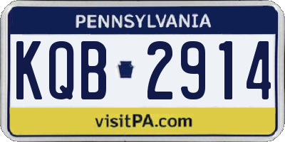 PA license plate KQB2914