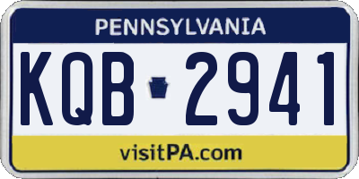 PA license plate KQB2941