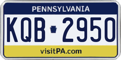 PA license plate KQB2950