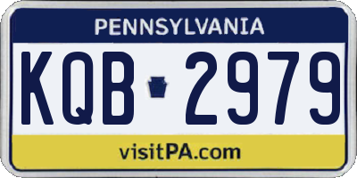 PA license plate KQB2979
