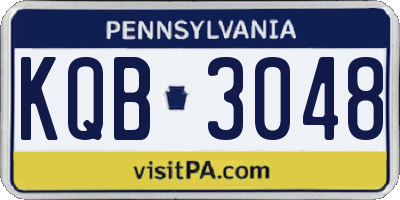 PA license plate KQB3048