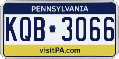 PA license plate KQB3066