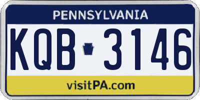 PA license plate KQB3146