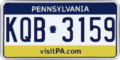 PA license plate KQB3159