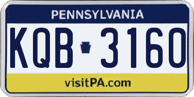 PA license plate KQB3160