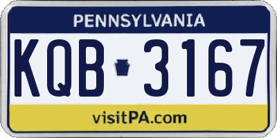 PA license plate KQB3167