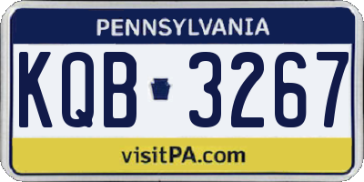 PA license plate KQB3267