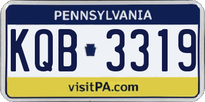 PA license plate KQB3319