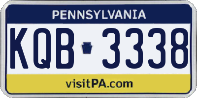 PA license plate KQB3338