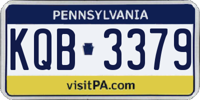 PA license plate KQB3379