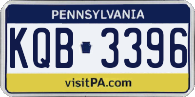 PA license plate KQB3396