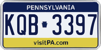 PA license plate KQB3397