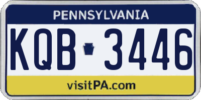 PA license plate KQB3446