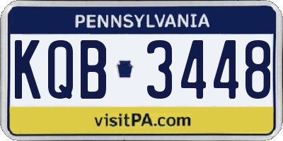 PA license plate KQB3448