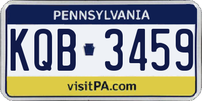 PA license plate KQB3459